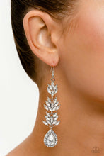 Load image into Gallery viewer, Water Lily Whimsy Paparazzi Earring - White - February 2023 Life Of The Party
