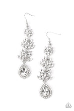 Load image into Gallery viewer, Water Lily Whimsy Paparazzi Earring - White - February 2023 Life Of The Party
