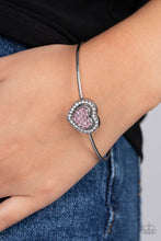 Load image into Gallery viewer, Stunning Soulmates Paparazzi Cuff Heart Bracelet - Pink
