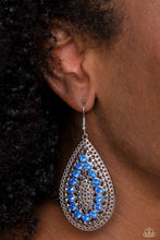 Load image into Gallery viewer, Spirited Socialite Paparazzi Earring - Blue
