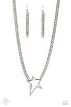 Load image into Gallery viewer, Playful Popstar Paparazzi Star Necklace - Silver - June 2023 Fashion Fix
