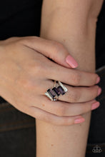 Load image into Gallery viewer, Triple Razzle Paparazzi Ring - Purple
