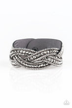 Load image into Gallery viewer, Bring On The Bling Paparazzi Suede Bracelet  - Silver
