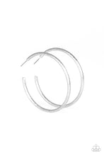 Load image into Gallery viewer, Double Or Nothing Paparazzi Hoop Earring - Silver
